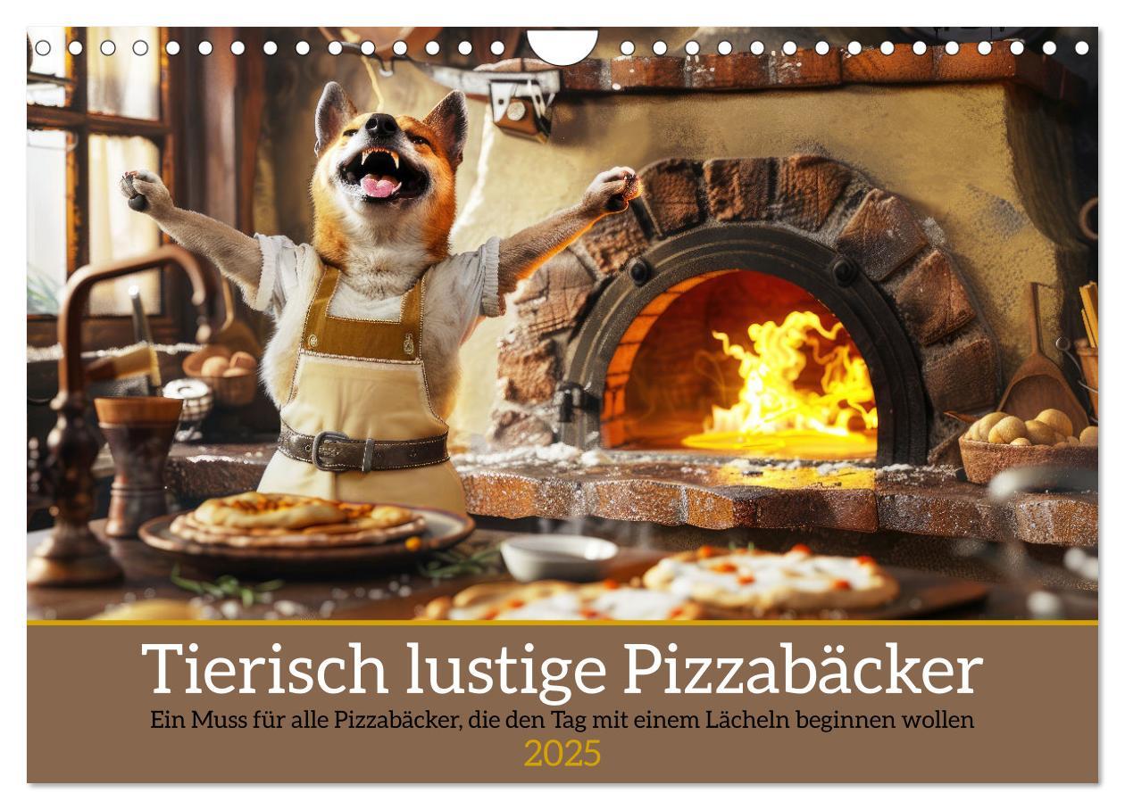 Cover: 9783457174210 | Tierisch lustige Pizzabäcker (Wandkalender 2025 DIN A4 quer),...