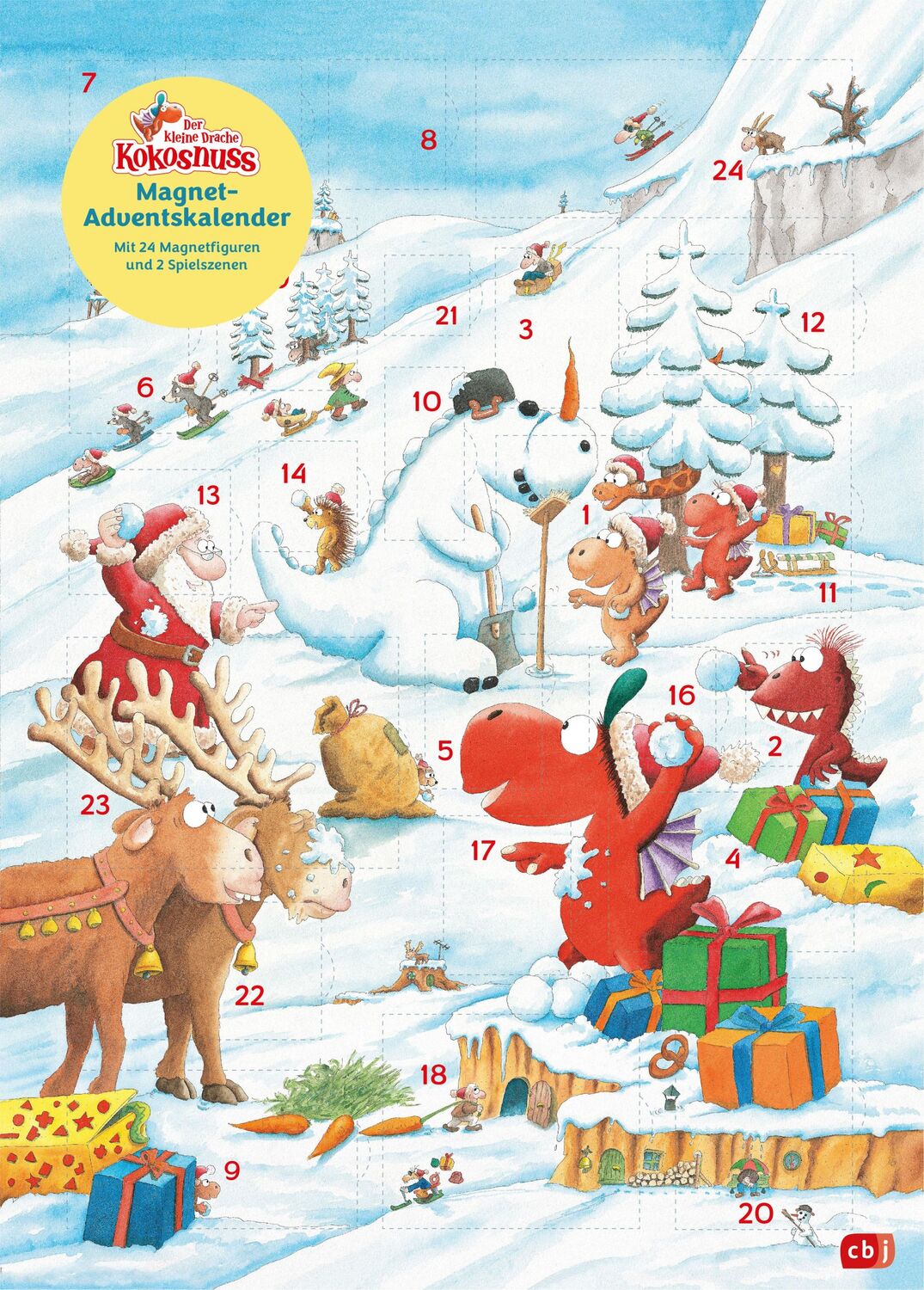 Cover: 4250938800920 | Der kleine Drache Kokosnuss. Magnet-Adventskalender mit 24...