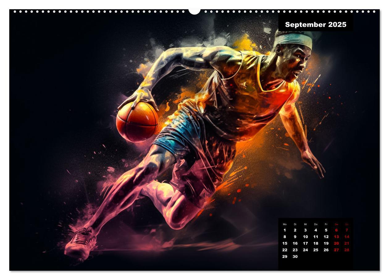 Bild: 9783383905391 | Faszination Basketball (Wandkalender 2025 DIN A2 quer), CALVENDO...