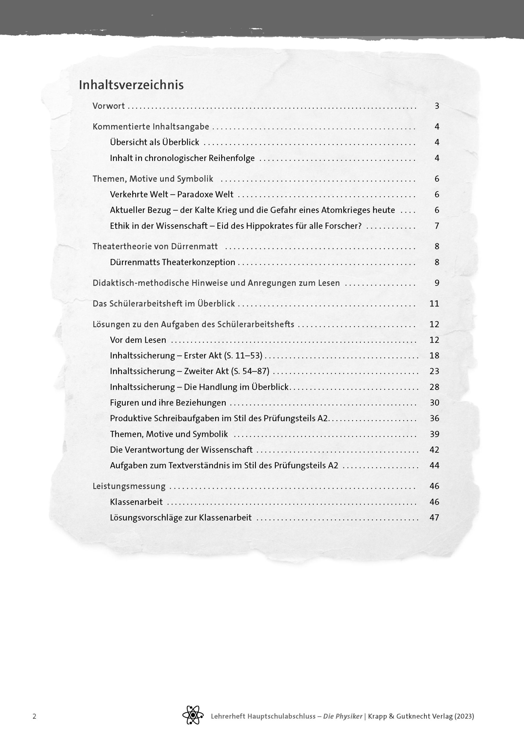 Bild: 9783963231032 | Die Physiker - Friedrich Dürrenmatt - Lehrerheft - Hauptschule | 48 S.