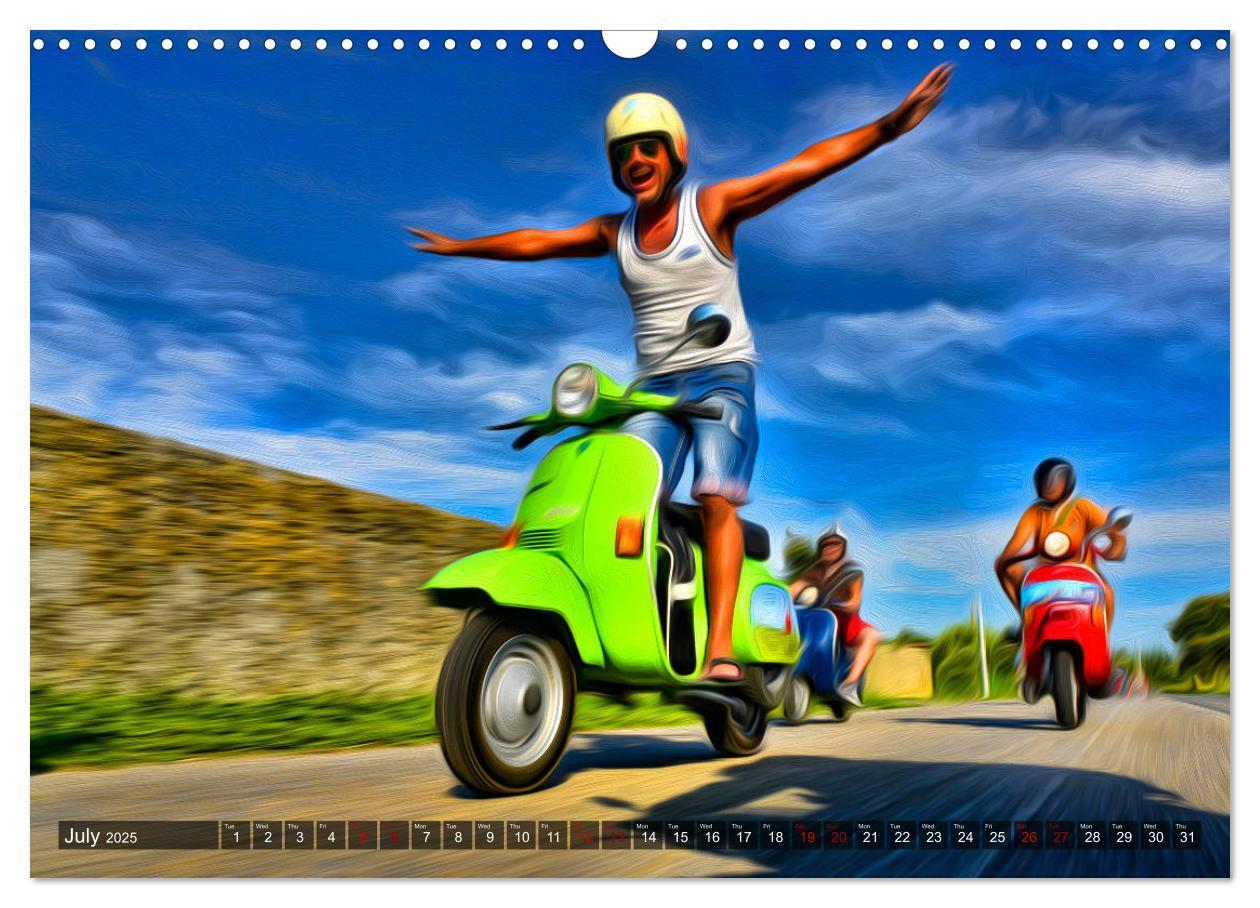 Bild: 9781325949076 | Low-angle shots of scooters (Wall Calendar 2025 DIN A3 landscape),...