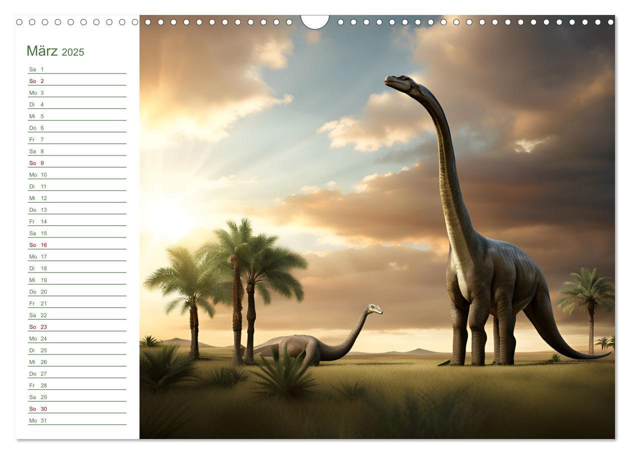 Bild: 9783383864056 | KI Dinosaurier - Herrscher der Lüfte, Land und Meer (Wandkalender...