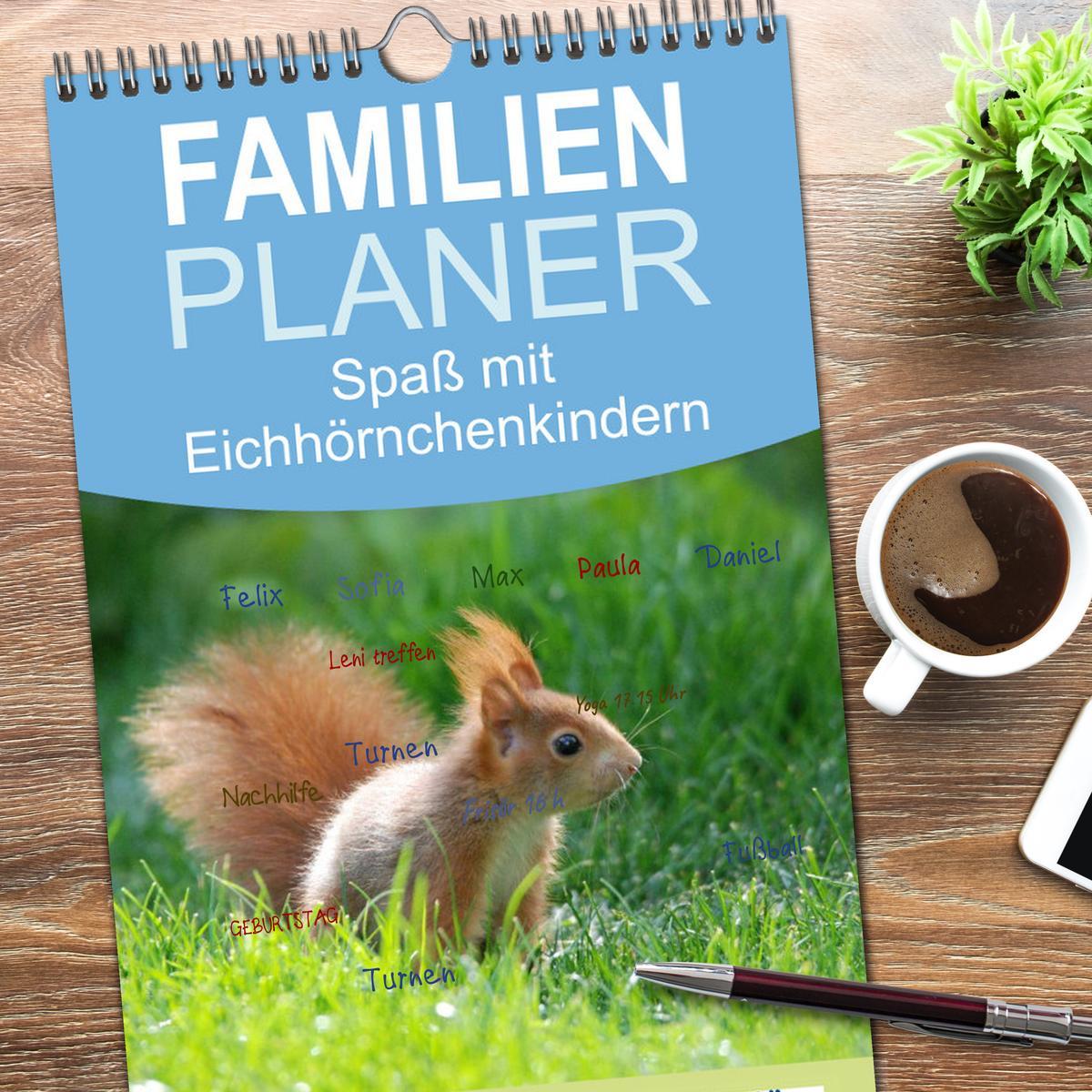 Bild: 9783457123676 | Familienplaner 2025 - Spaß mit Eichhörnchen-Kindern mit 5 Spalten...