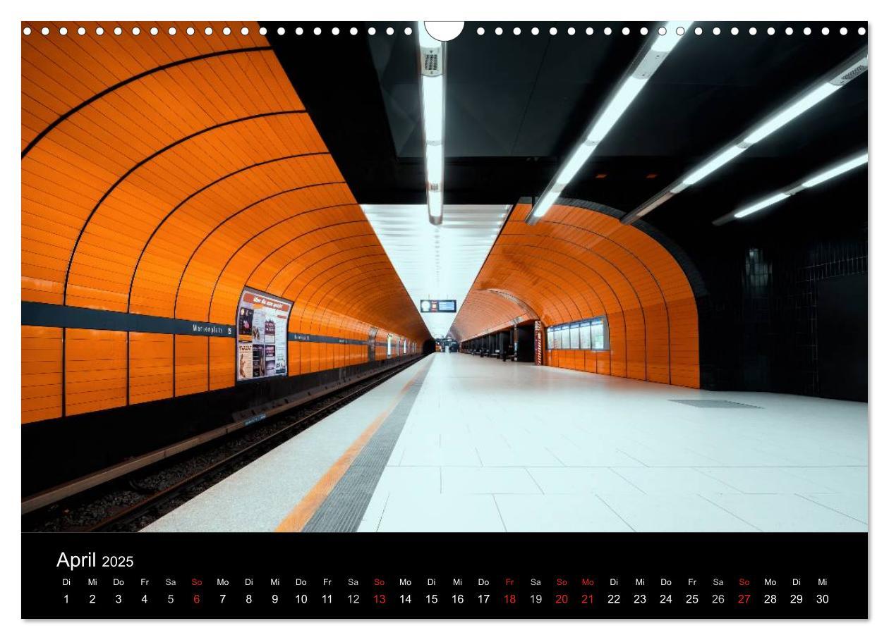 Bild: 9783435490370 | MetroMUC, Stationen im Untergrund Münchens (Wandkalender 2025 DIN...