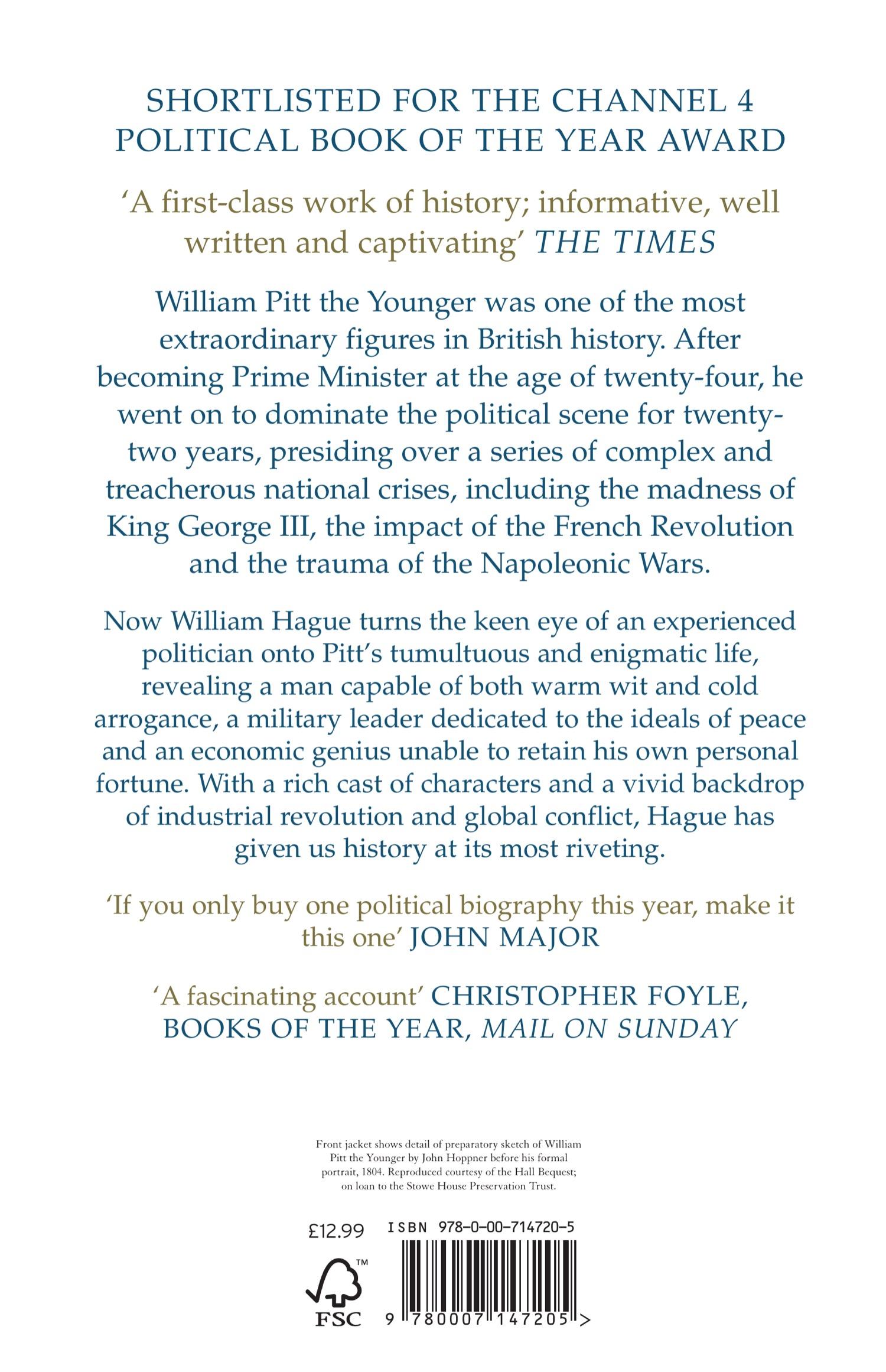 Rückseite: 9780007147205 | William Pitt the Younger | A Biography | William Hague | Taschenbuch