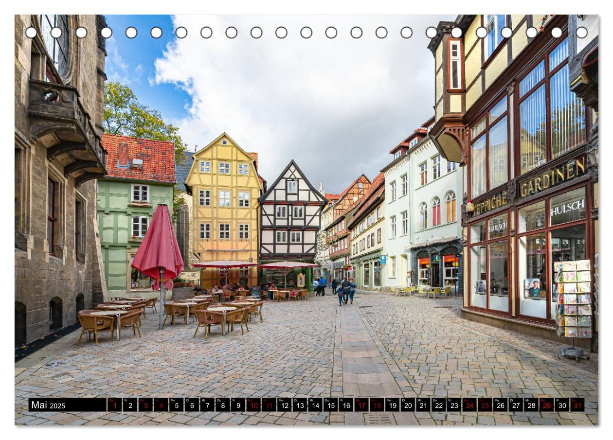 Bild: 9783435221899 | Fachwerkstadt Quedlinburg (Tischkalender 2025 DIN A5 quer),...