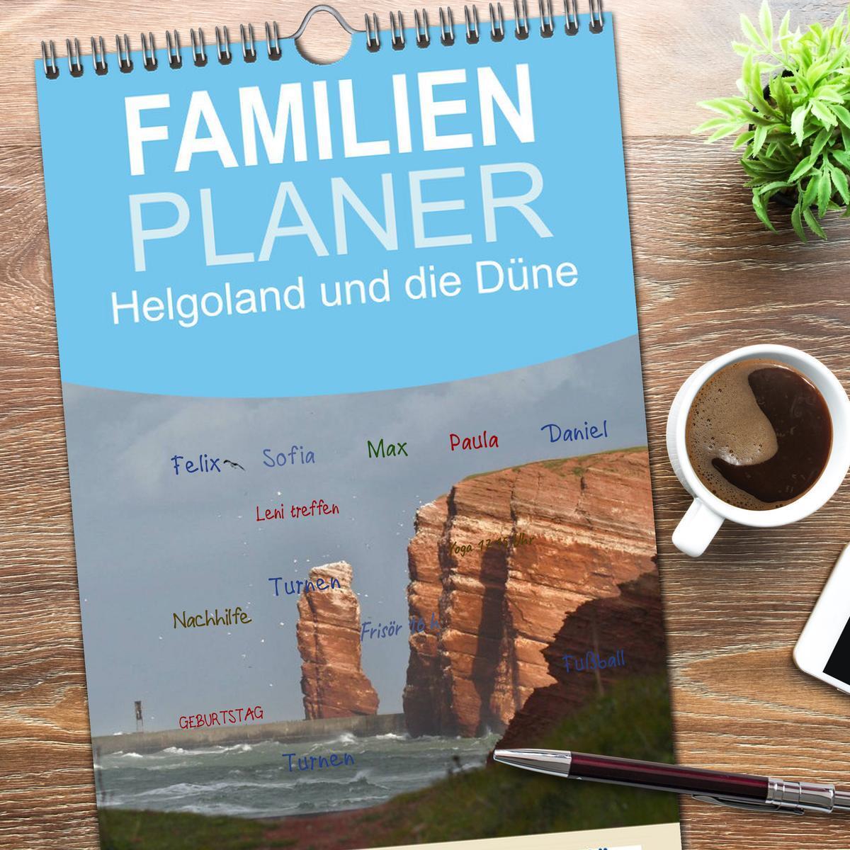 Bild: 9783457125489 | Familienplaner 2025 - Helgoland und die Düne mit 5 Spalten...