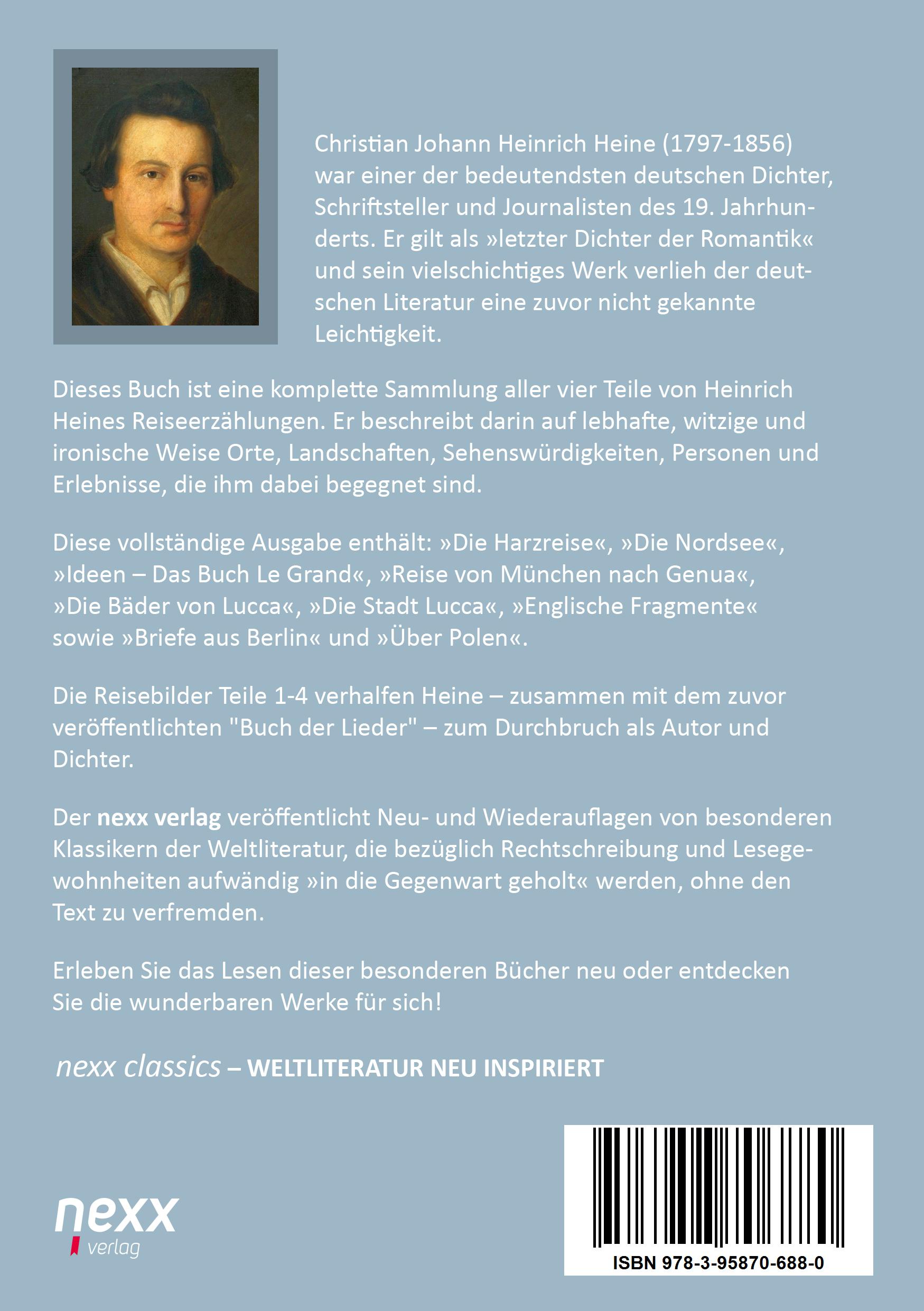 Rückseite: 9783958706880 | Reisebilder | Heinrich Heine | Taschenbuch | 440 S. | Deutsch | 2024