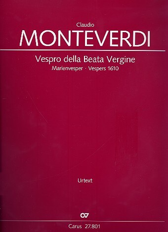 Cover: 9790007142032 | Vespro della Beata Vergine, Partitur | Marienvesper | Monteverdi