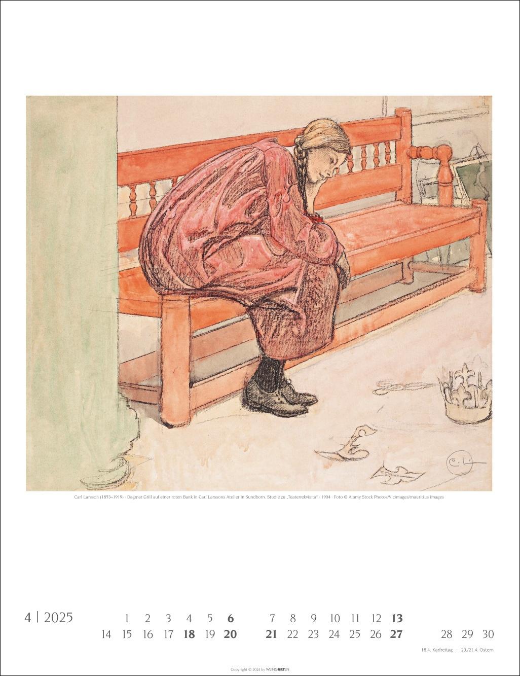 Bild: 9783839901137 | Carl Larsson Kalender 2025 | Larsson Carl | Kalender | Spiralbindung