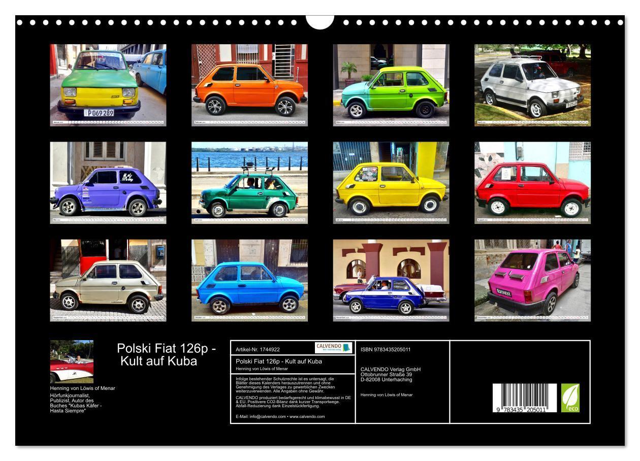 Bild: 9783435205011 | Polski Fiat 126p - Kult auf Kuba (Wandkalender 2025 DIN A3 quer),...