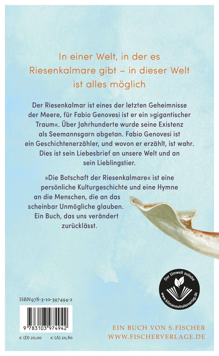 Rückseite: 9783103974942 | Die Botschaft der Riesenkalmare | Fabio Genovesi | Buch | 192 S.