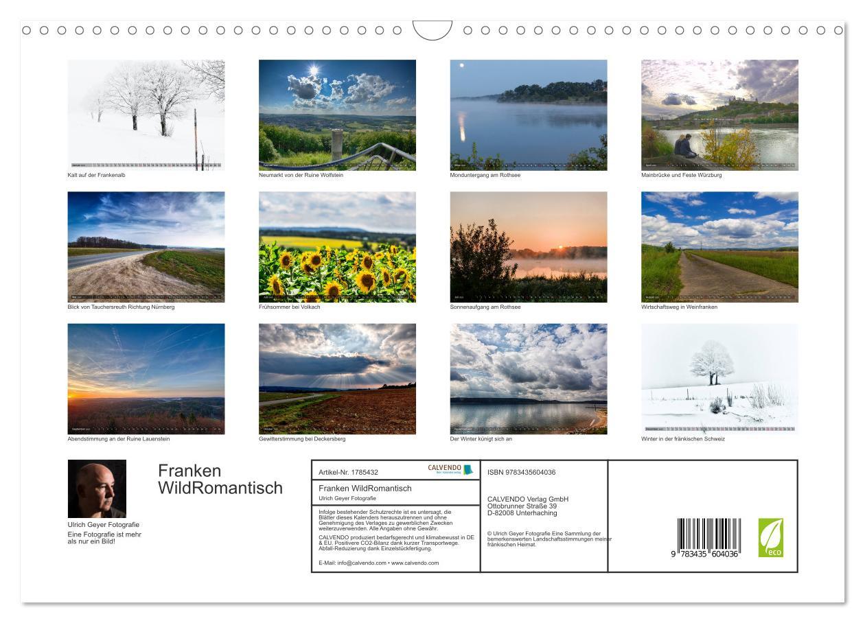 Bild: 9783435604036 | Franken WildRomantisch (Wandkalender 2025 DIN A3 quer), CALVENDO...