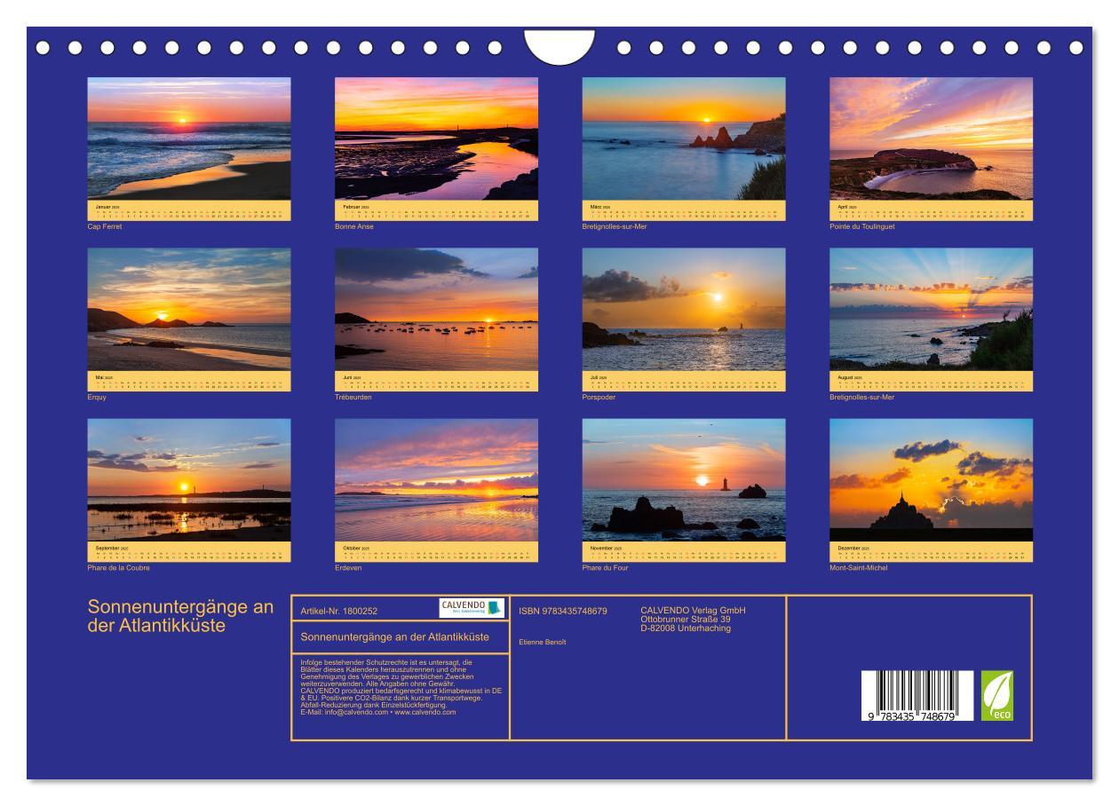 Bild: 9783435748679 | Sonnenuntergänge an der Atlantikküste (Wandkalender 2025 DIN A4...