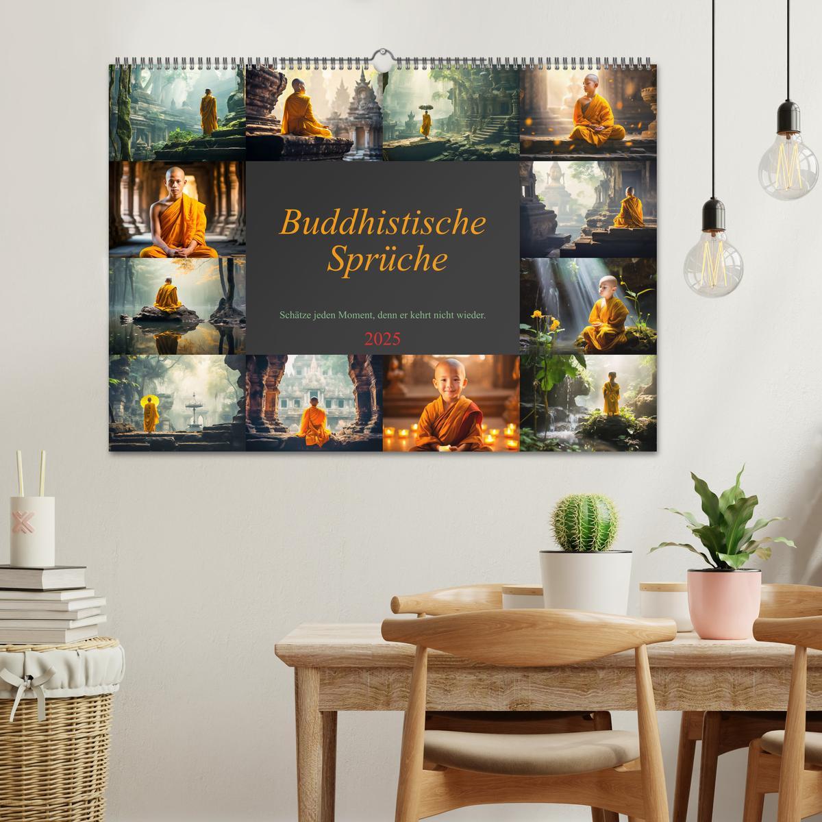 Bild: 9783383775086 | Buddhistische Sprüche (Wandkalender 2025 DIN A2 quer), CALVENDO...