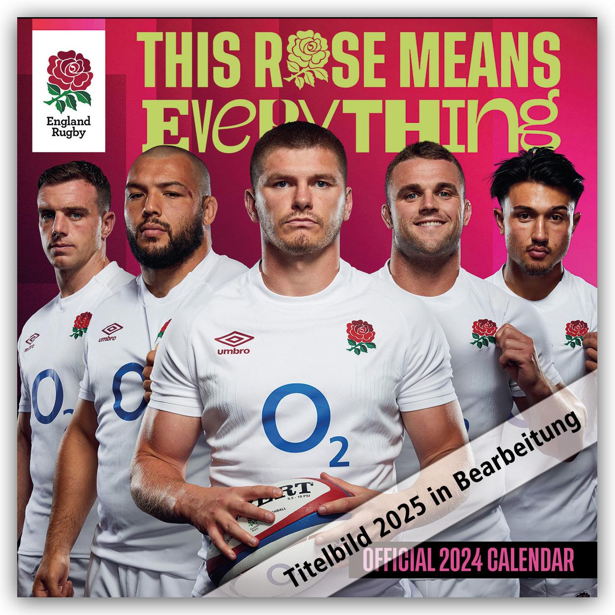 Cover: 9781835273135 | England Rugby Union 2025 - Wandkalender | Danilo Promotion Ltd | 14 S.