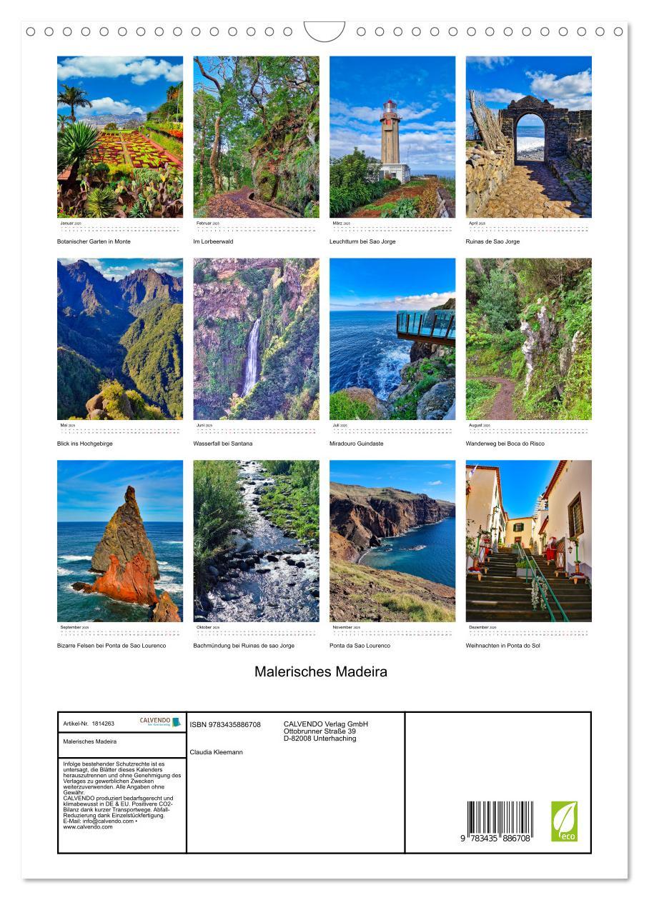 Bild: 9783435886708 | Malerisches Madeira (Wandkalender 2025 DIN A3 hoch), CALVENDO...