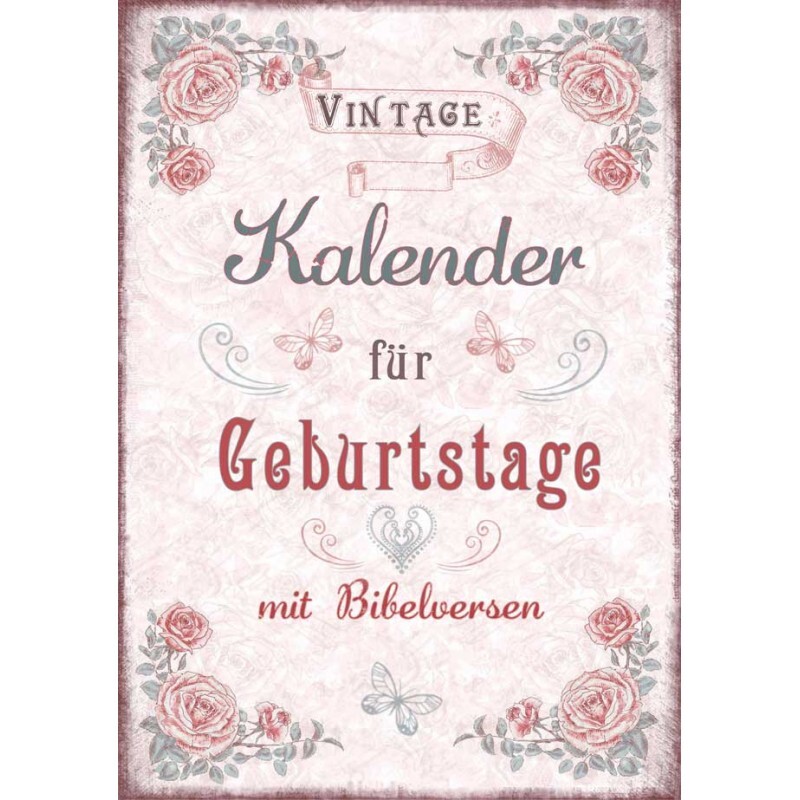 Cover: 9783892879176 | Vintage - Kalender für Geburtstage | Mit Bibelversen | Sonstiges