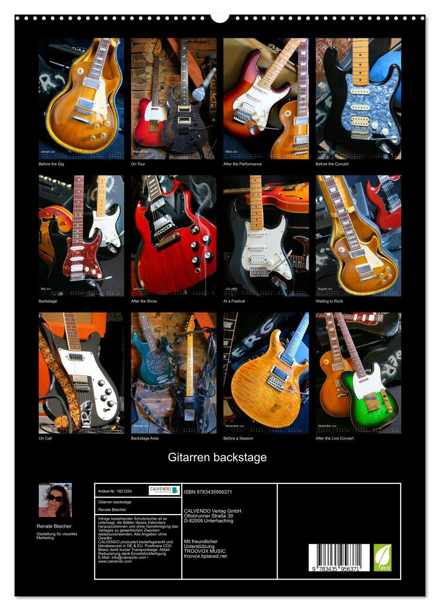 Bild: 9783435956371 | Gitarren backstage (hochwertiger Premium Wandkalender 2025 DIN A2...