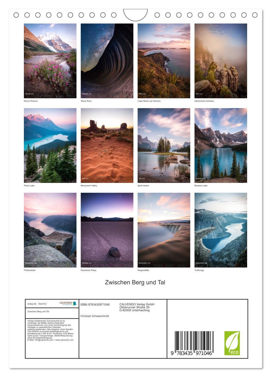 Bild: 9783435971046 | Zwischen Berg und Tal (Wandkalender 2025 DIN A4 hoch), CALVENDO...