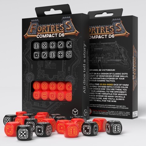 Cover: 5907699497409 | Fortress Compact D6: Black&amp;Red | Q-Workshop | EAN 5907699497409