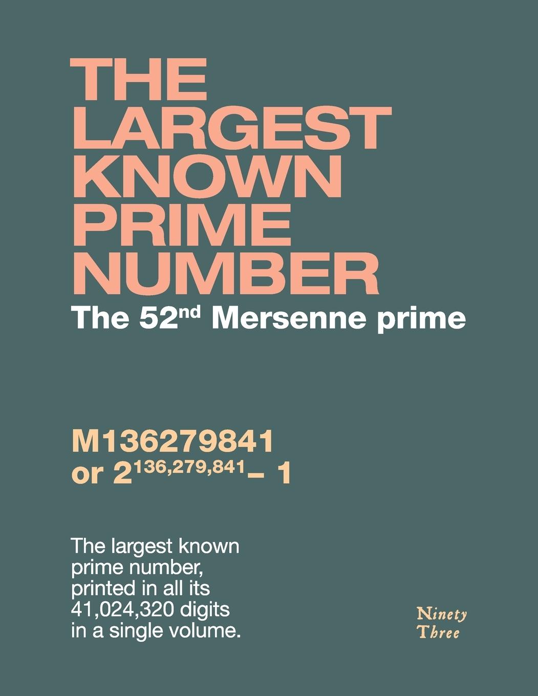 Cover: 9786501195544 | The largest known prime number | The 52nd Mersenne prime | Taschenbuch