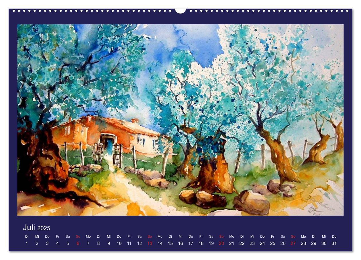 Bild: 9783435814046 | Mallorca Aquarelle (Wandkalender 2025 DIN A2 quer), CALVENDO...