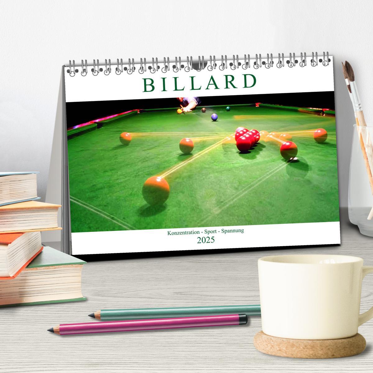 Bild: 9783435287949 | Billard. Konzentration - Sport - Spannung (Tischkalender 2025 DIN...