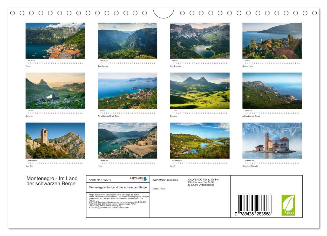 Bild: 9783435283668 | Montenegro - Im Land der schwarzen Berge (Wandkalender 2025 DIN A4...