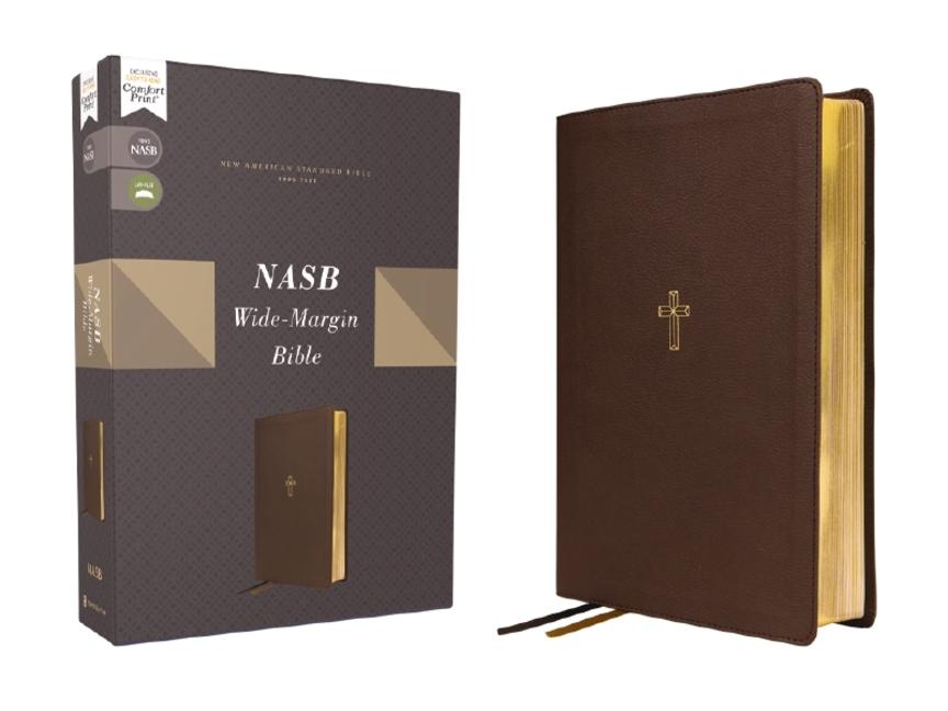 Cover: 9780310461081 | Nasb, Wide Margin Bible, Leathersoft, Brown, Red Letter, 1995 Text,...