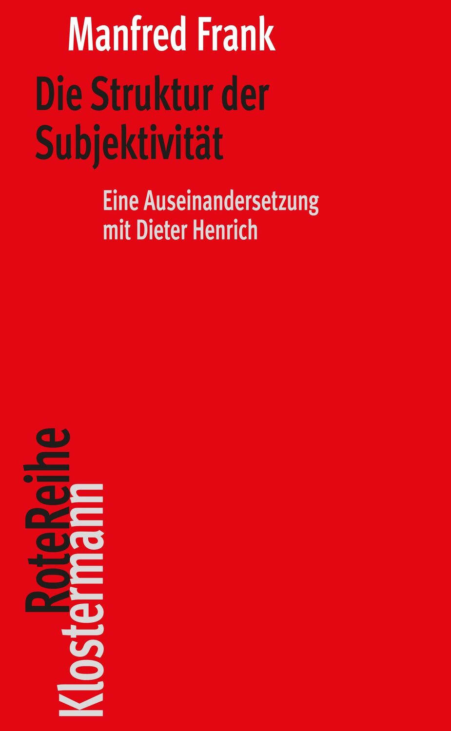 Cover: 9783465046448 | Die Struktur der Subjektivität | Manfred Frank | Taschenbuch | Deutsch