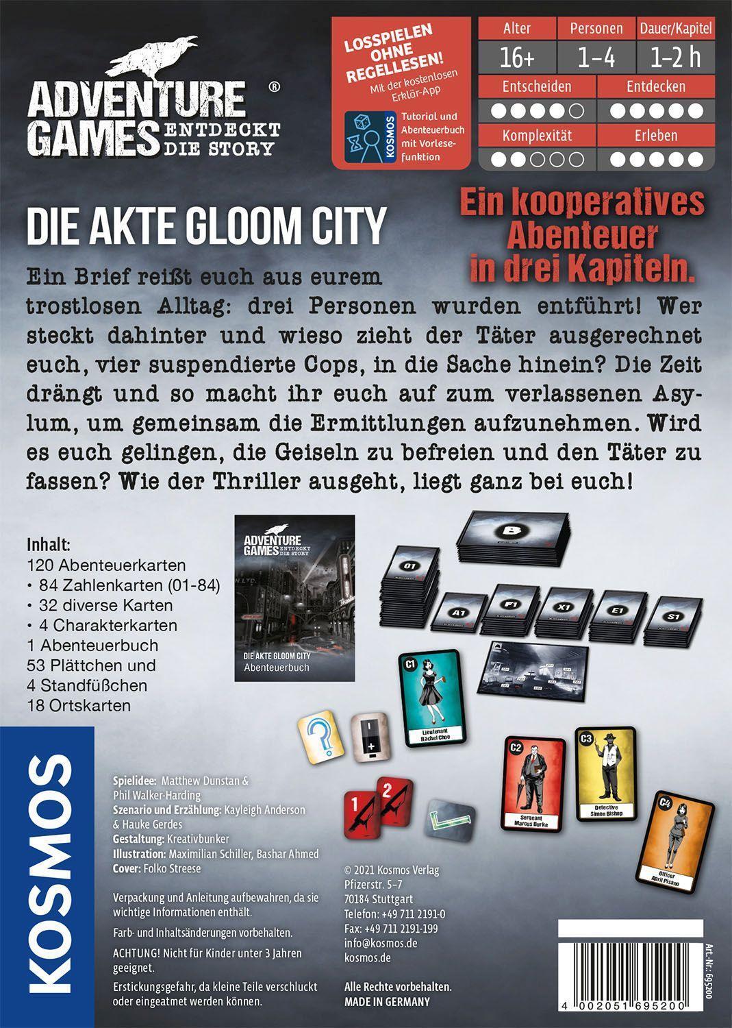 Bild: 4002051695200 | Adventure Games - Die Akte Gloom City | Spiel | Deutsch | 2021