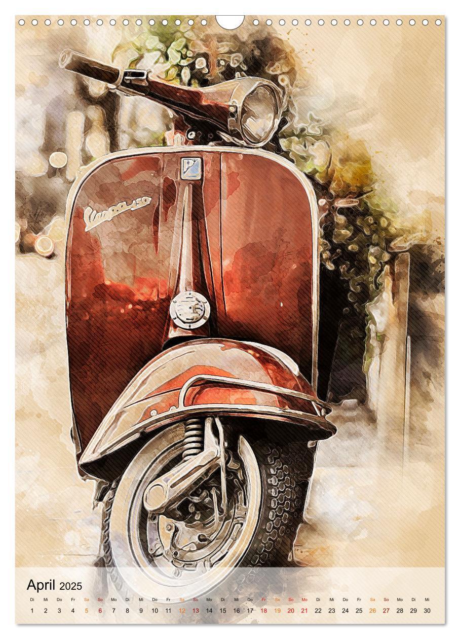 Bild: 9783435930906 | Motorroller - Vespa Galerie (Wandkalender 2025 DIN A3 hoch),...