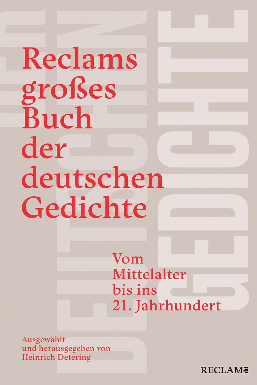 Cover: 9783150114186 | Reclams großes Buch der deutschen Gedichte. Vom Mittelalter bis ins...