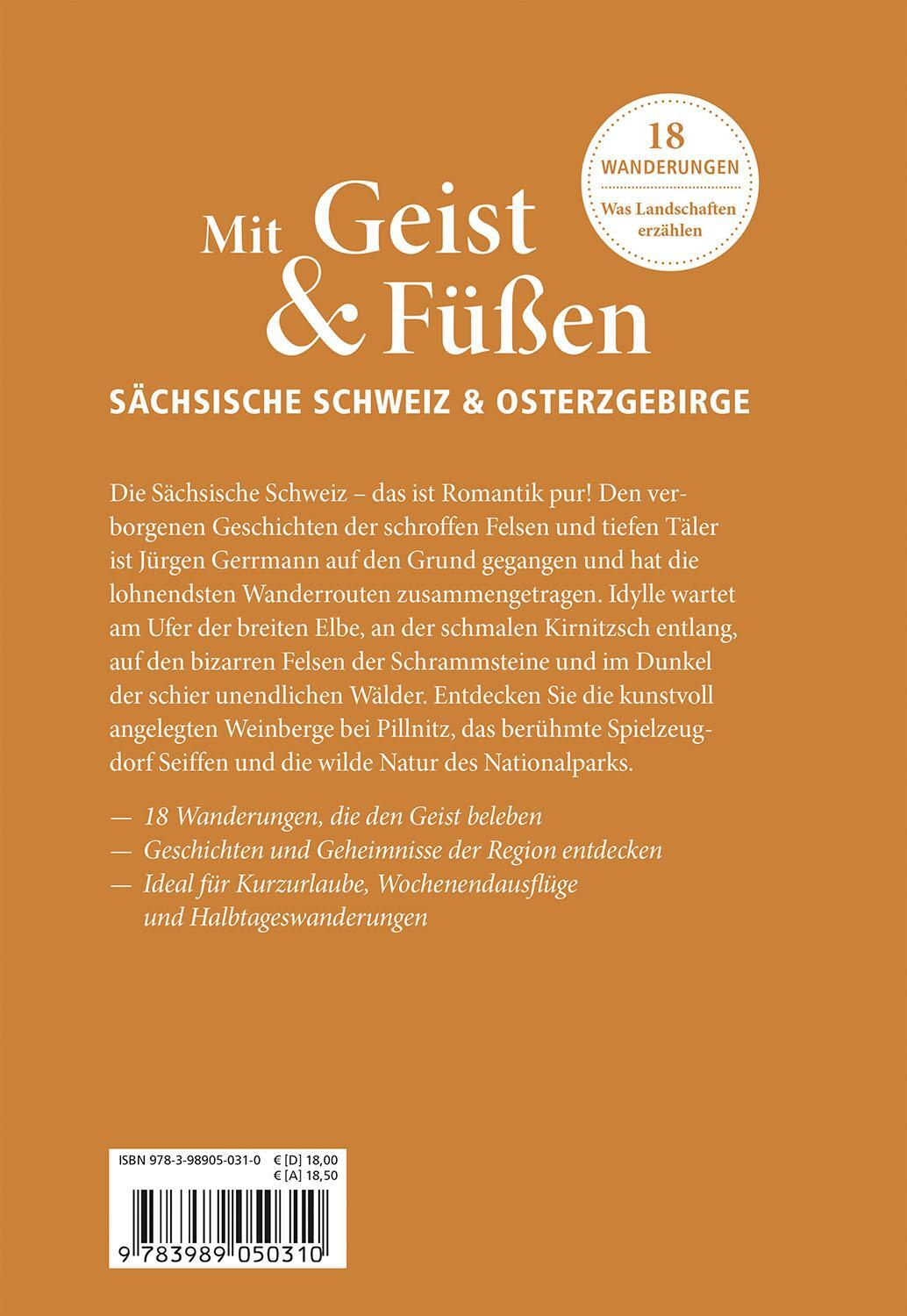 Rückseite: 9783989050310 | Mit Geist &amp; Füßen Sächsische Schweiz | Jügen Gerrmann | Taschenbuch