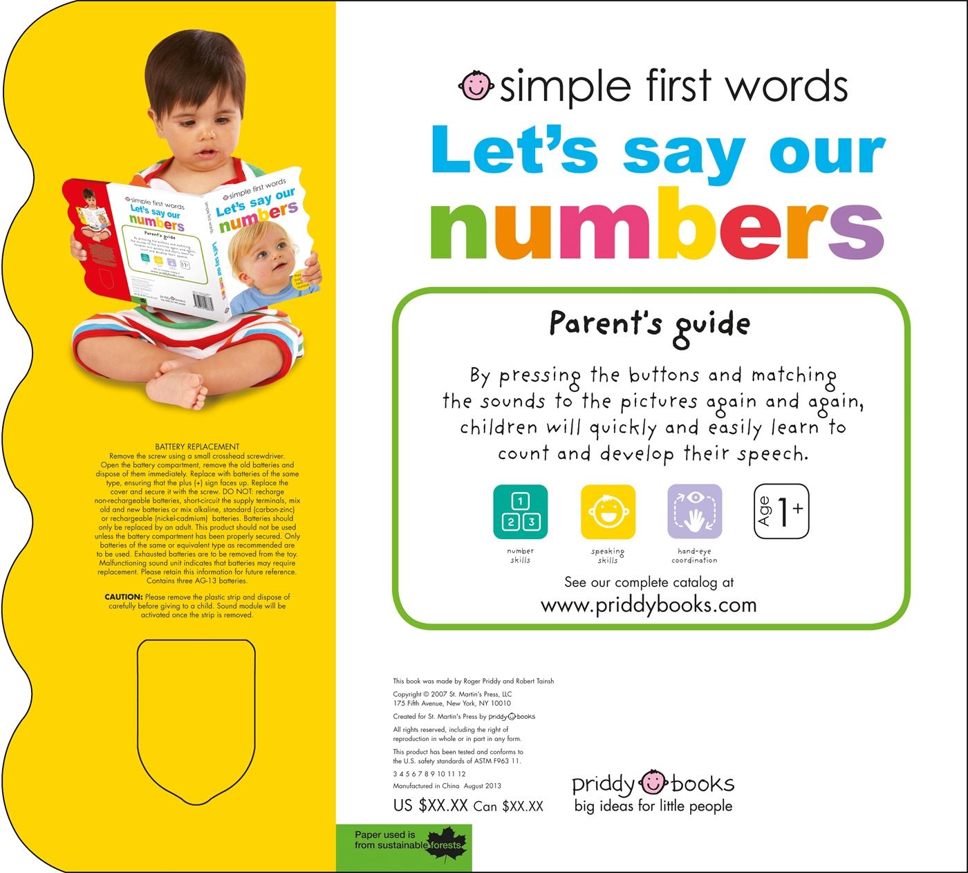 Rückseite: 9780312508784 | Simple First Words Let's Say Our Numbers | Roger Priddy | Buch | 2012