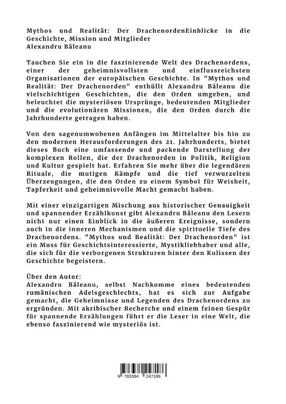 Rückseite: 9783384247186 | Mythos und Realität: Der Drachenorden | Alexandru B¿leanu | Buch