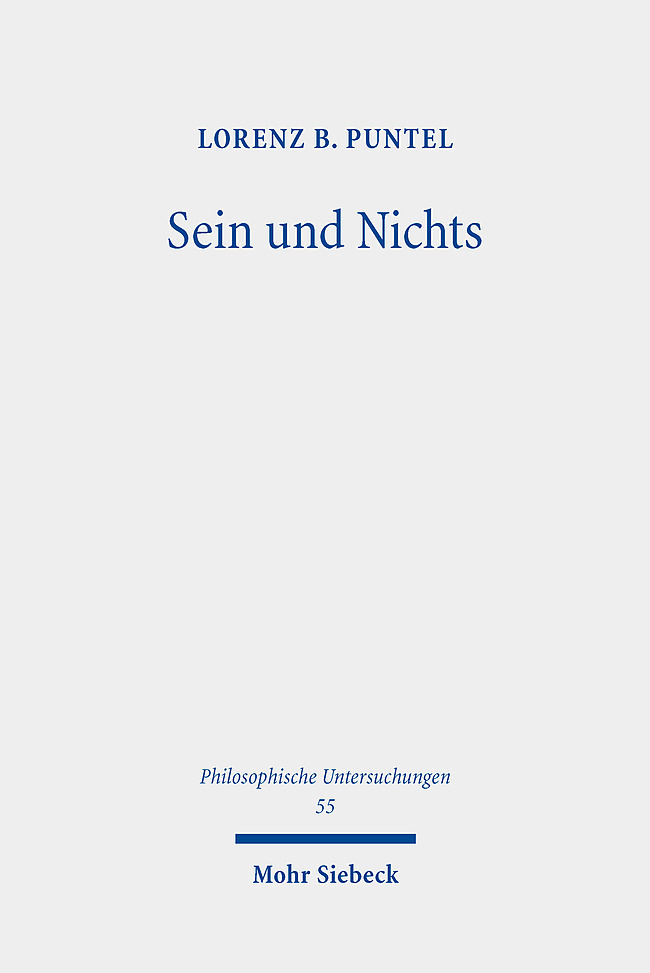 Cover: 9783161610905 | Sein und Nichts | Das ursprüngliche Thema der Philosophie | Puntel