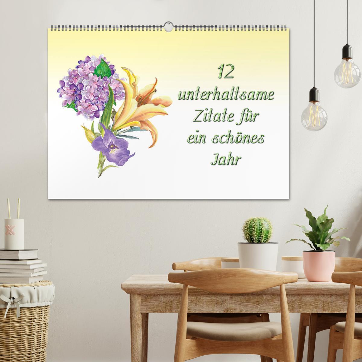 Bild: 9783435397990 | 12 unterhaltsame Zitate für ein schönes Jahr (Wandkalender 2025 DIN...