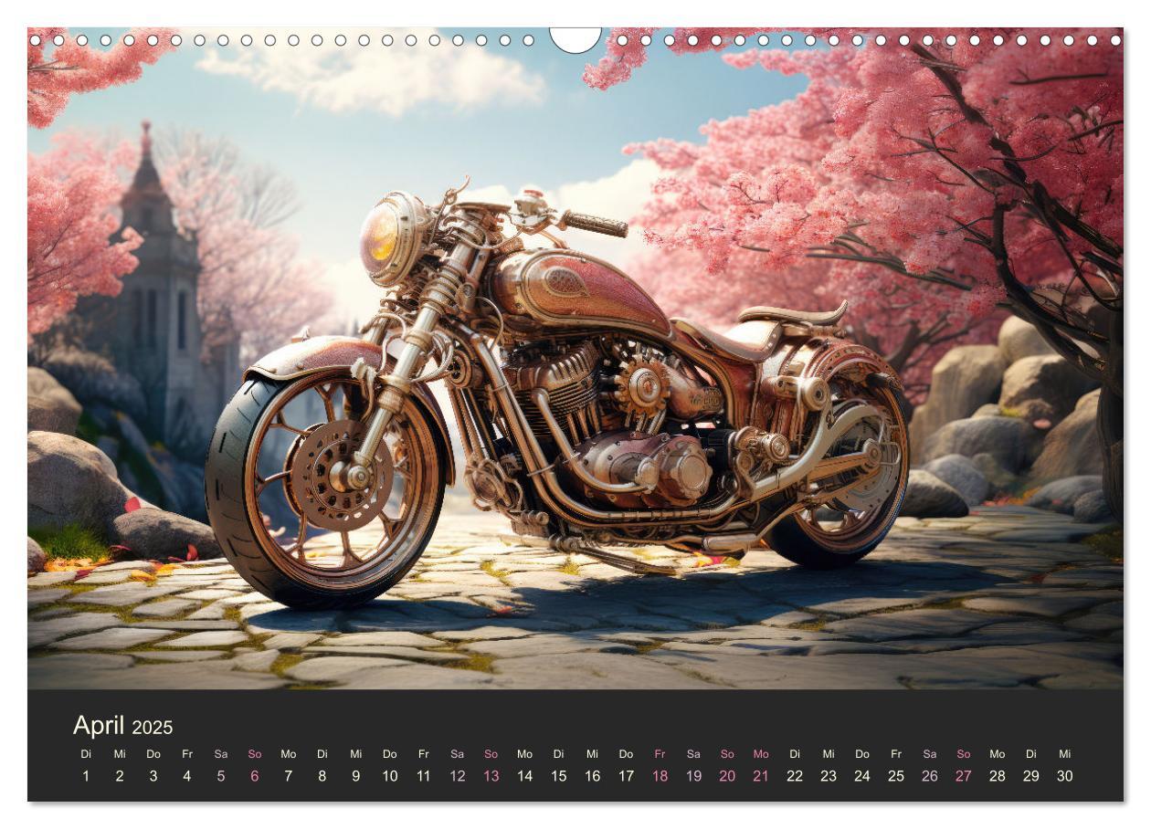 Bild: 9783435014224 | Steampunk Motorräder (Wandkalender 2025 DIN A3 quer), CALVENDO...