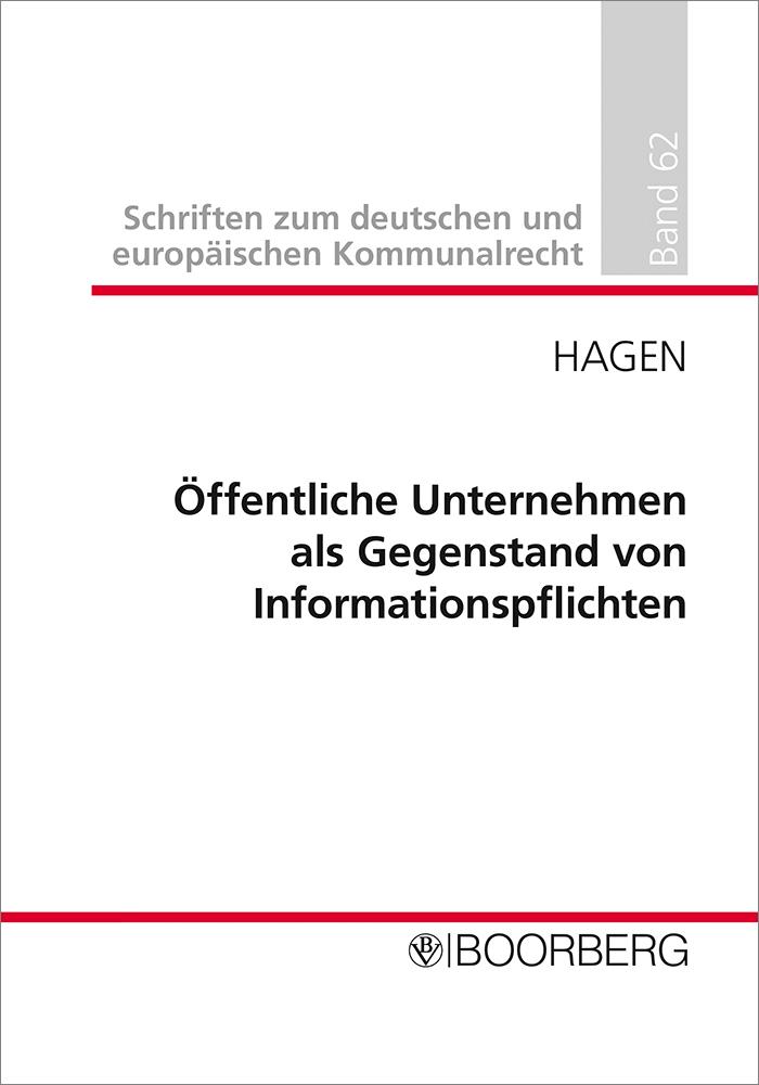 Cover: 9783415076631 | Öffentliche Unternehmen als Gegenstand von Informationspflichten