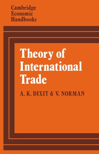 Cover: 9780521299695 | Theory of International Trade | A Dual, General Equilibrium Approach