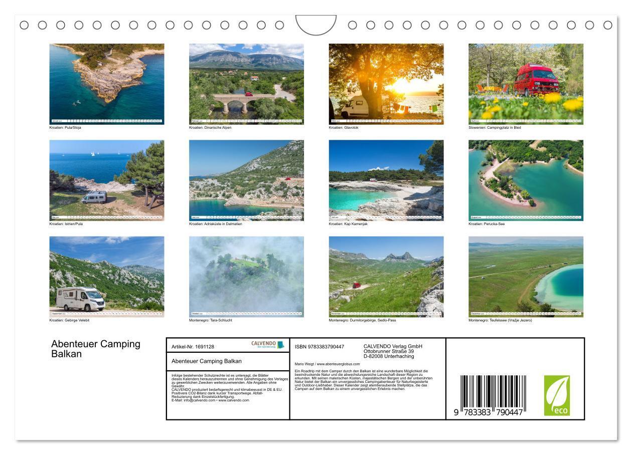 Bild: 9783383790447 | Abenteuer Camping Balkan (Wandkalender 2025 DIN A4 quer), CALVENDO...