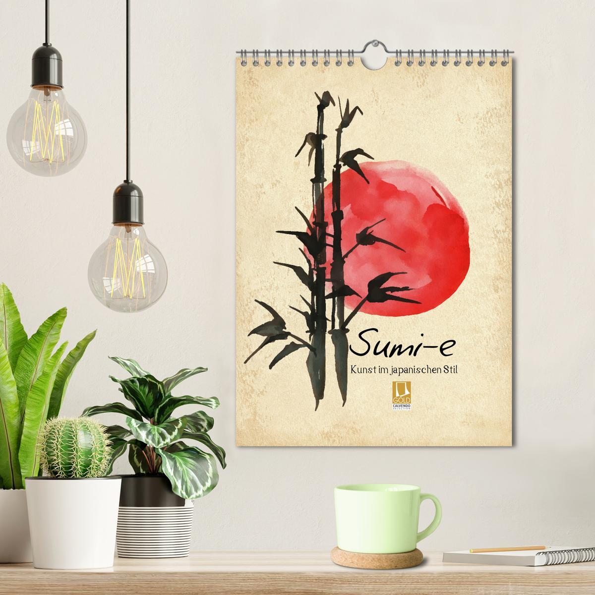 Bild: 9783435919000 | Sumi-e Kunst im japanischen Stil (Wandkalender 2025 DIN A4 hoch),...