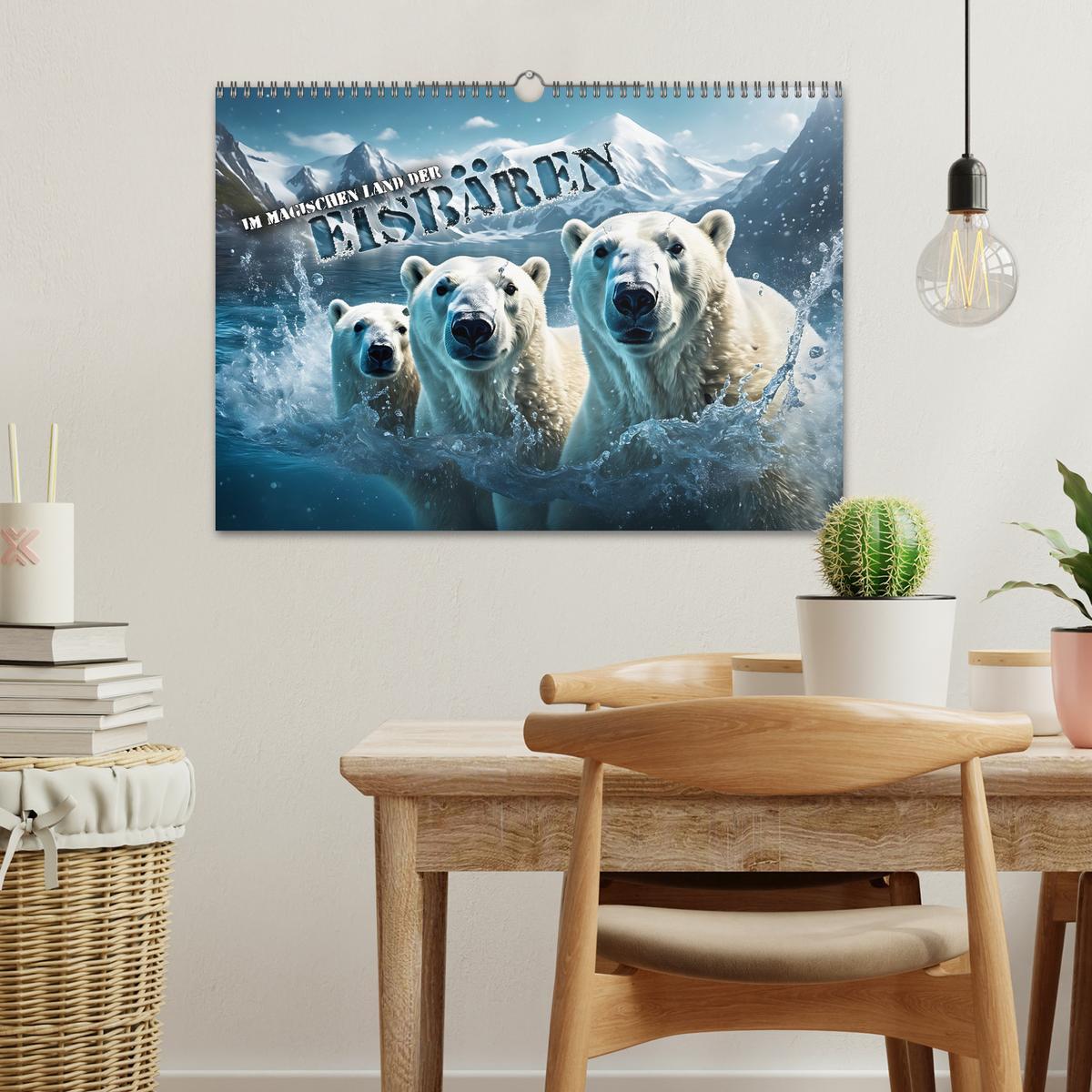 Bild: 9783383858529 | Im magischen Land der Eisbären (Wandkalender 2025 DIN A3 quer),...