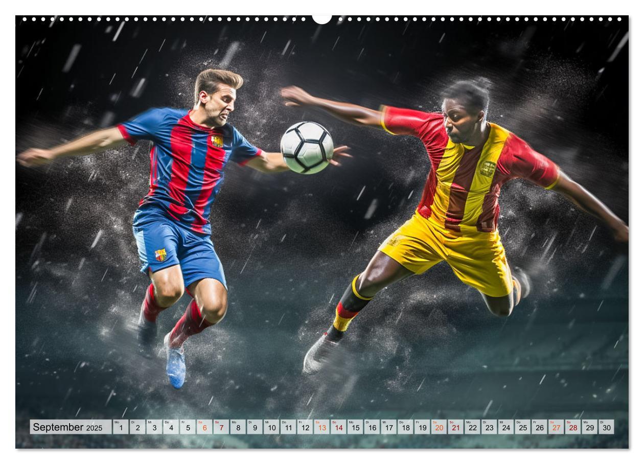 Bild: 9783383780448 | Fussball - Zweikampf (Wandkalender 2025 DIN A2 quer), CALVENDO...