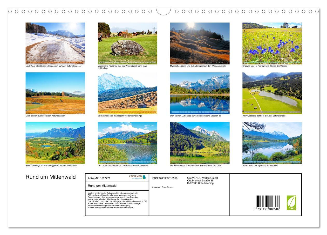 Bild: 9783383818516 | Rund um Mittenwald (Wandkalender 2025 DIN A3 quer), CALVENDO...