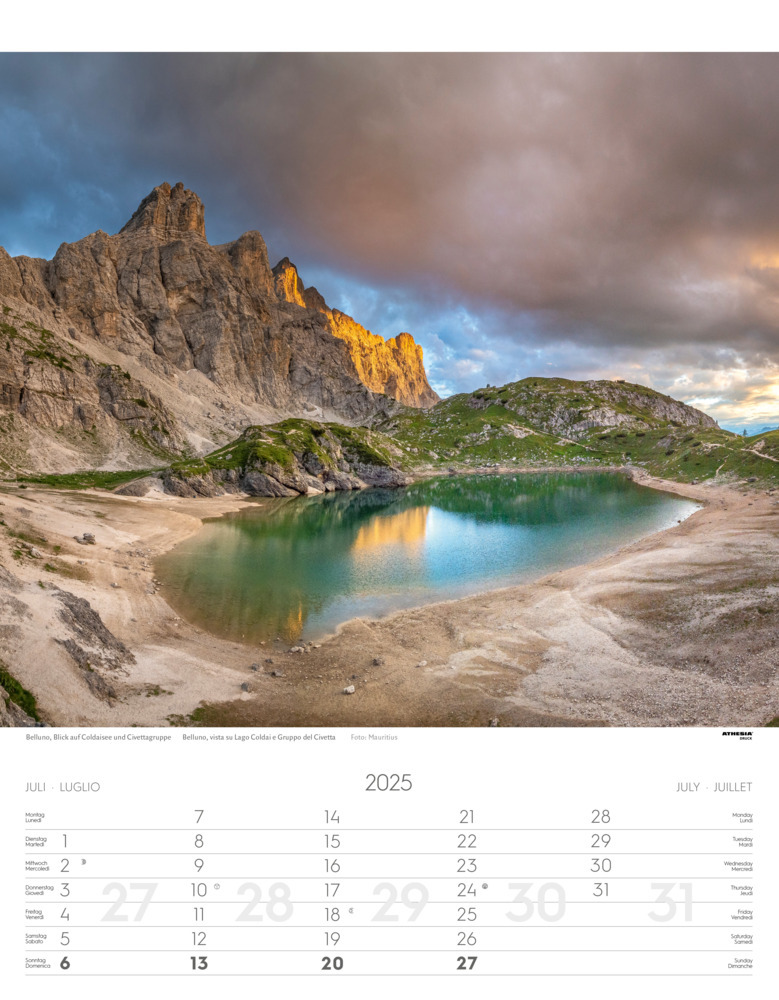 Bild: 9788868397395 | Weltnaturerbe Dolomiten Kalender 2025 | Athesia-Tappeiner Verlag