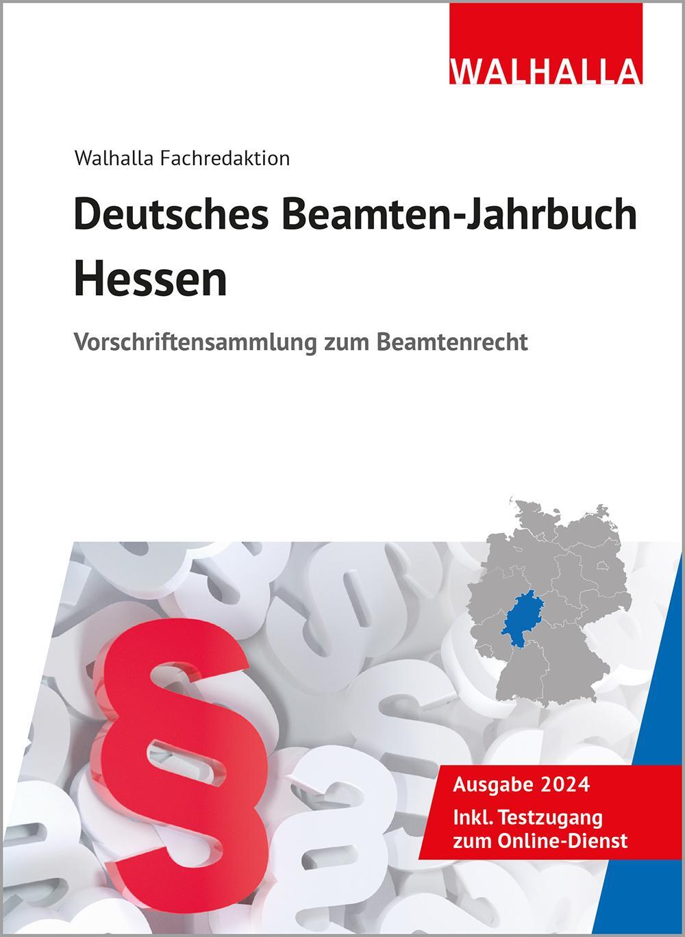 Cover: 9783802911477 | Deutsches Beamten-Jahrbuch Hessen 2024 | Walhalla Fachredaktion | Buch