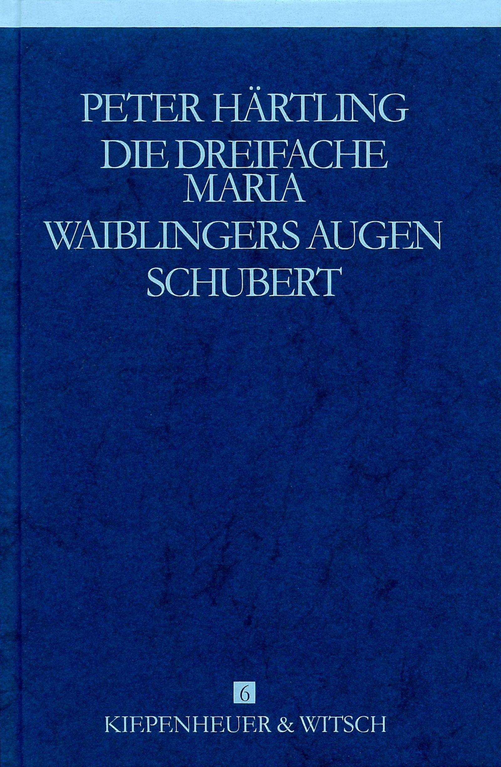 Cover: 9783462025163 | Die dreifache Maria/Waiblingers Augen/Schubert | Gesammelte Werke 6